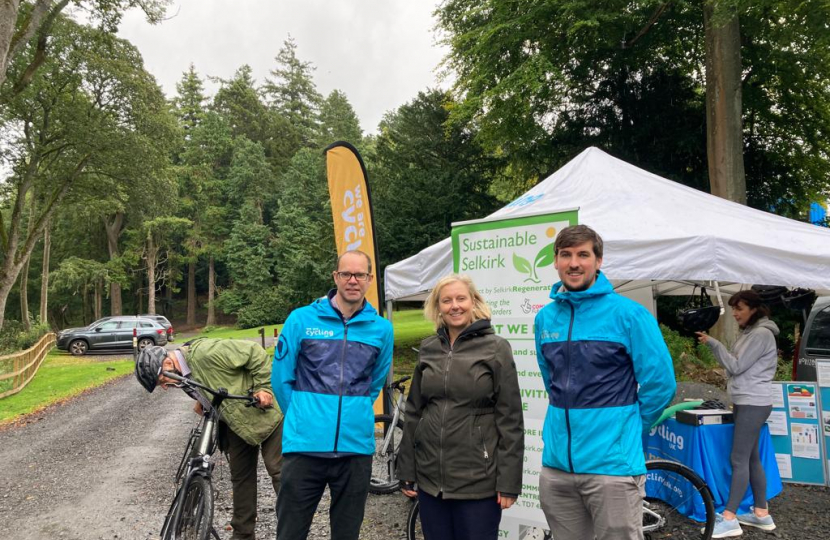 Local MSP trials e-bike initiative with Sustainable Selkirk and Cycling UK