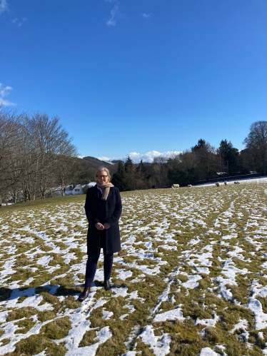 Rachael Hamilton MSP at sheep farm